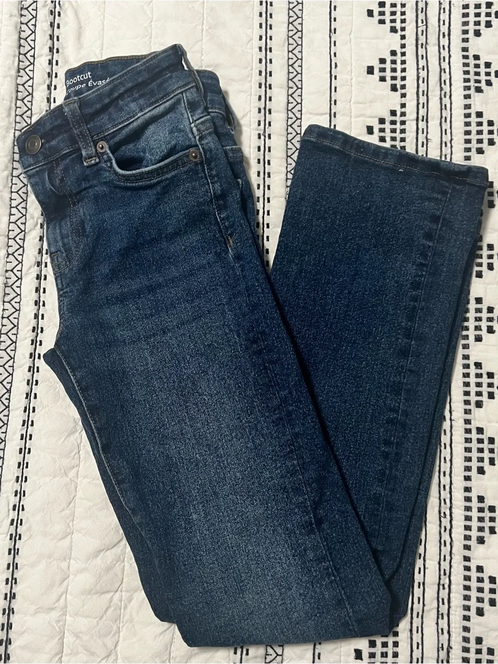 Amazon Dark Blue Kids Slim Boot Cut Jeans